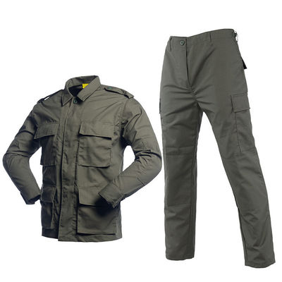 Личный рипстоп T/C 65% полиэстер 35% хлопок BDU костюм черный Нет логотипов
